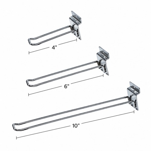 Slatwall euro hooks silver - slatwall,