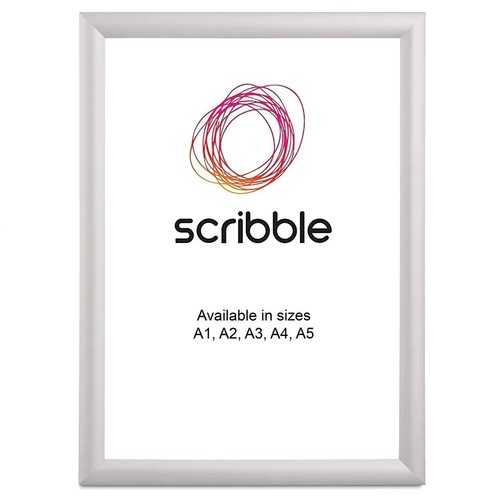 Scribble silver snap frame - snap,